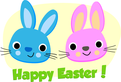 Šťastné Velikonoce králíků vektorový obrázek