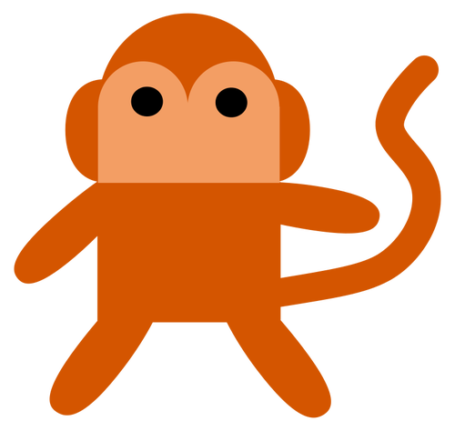 Grafika wektorowa Cheeky Monkey