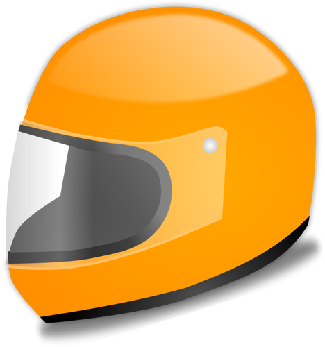 Orange car racing helmet vector graphics