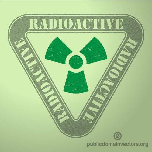 Радиоактивный Предупреждающая этикетка