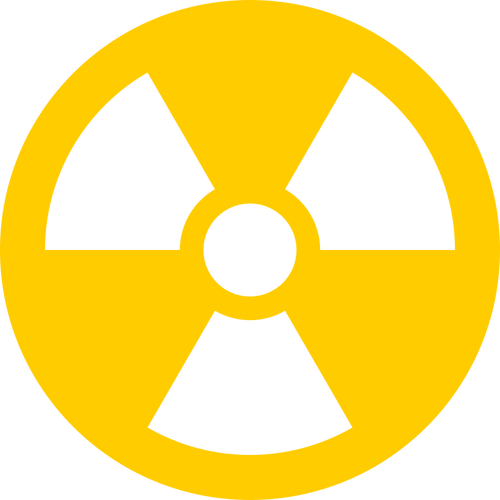 Radioactieve transparant pictogram