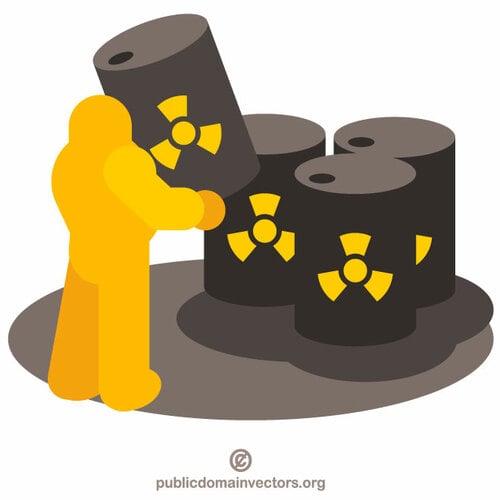 Butoaie cu deșeuri radioactive