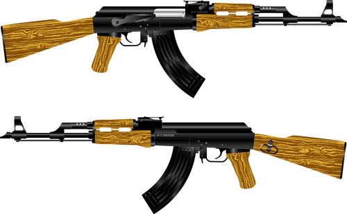 Gambar Vektor Senapan AK 47