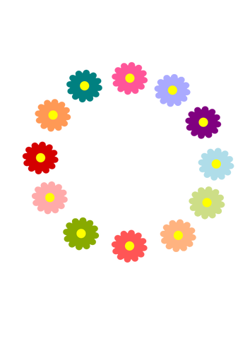Rainbow květinový věnec