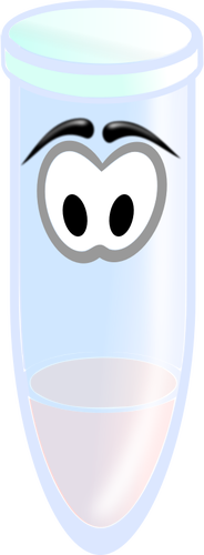 Vector image of cartoon test tube