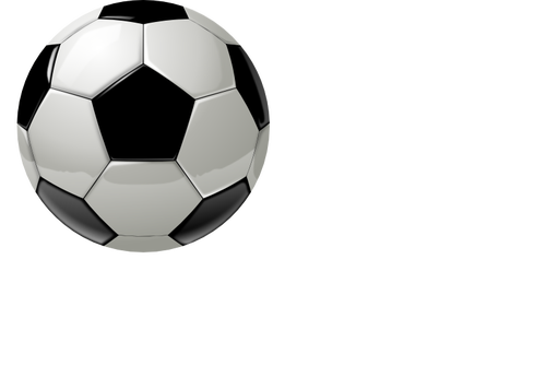 サッカー ボールの影なしのベクトル描画
