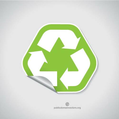 Recycling-Symbol-Aufkleber