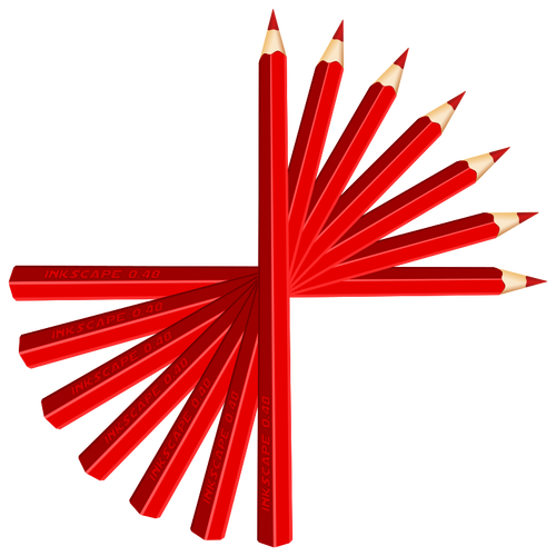 Lápis vermelhos
