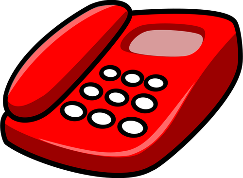 Gambar vektor telepon merah
