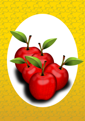 Pommes rouges vector clipart