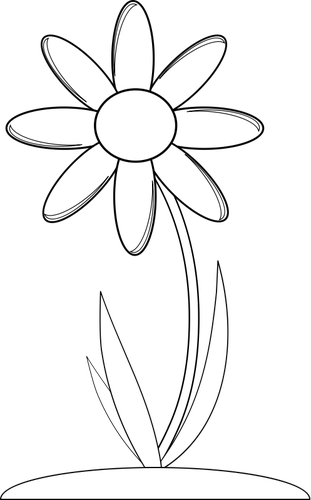 Grafika wektorowa długie łodygi kwiatów dla Kolorowanka