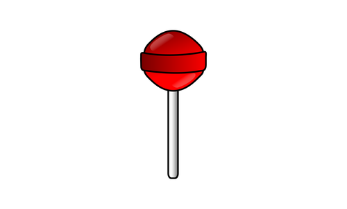 Seni klip merah lollipop vektor