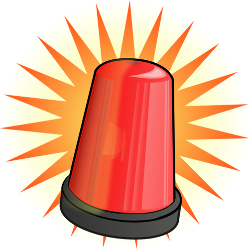 Red signal light vector image