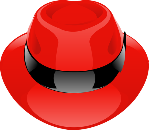 Векторный рисунок Блестящая фантазия красный шляпа
