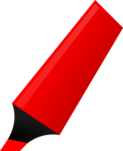 Vektorbild av röda överstrykningspenna