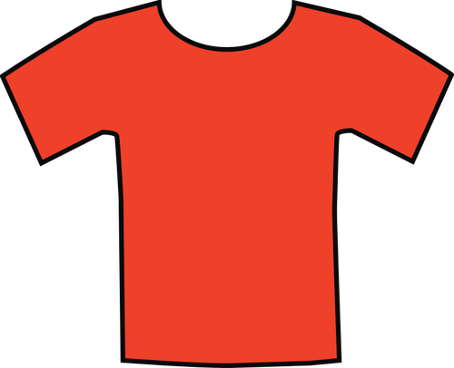 Rød t-skjorte vektor image