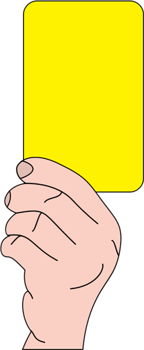 Árbitro mostrando gráficos vetoriais de cartão amarelo