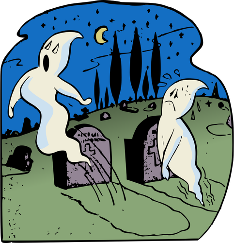 Fantasmas en cementerio