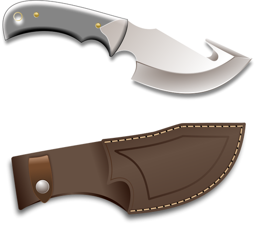 Hunter knife vector illustration.