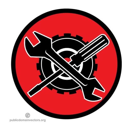 Repair shop símbolo logotipo