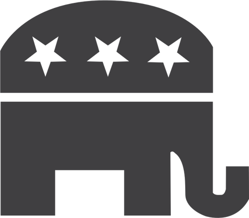 Republican symbol silhouette