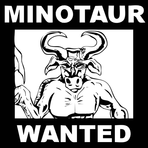 Minotaur wanted plakát
