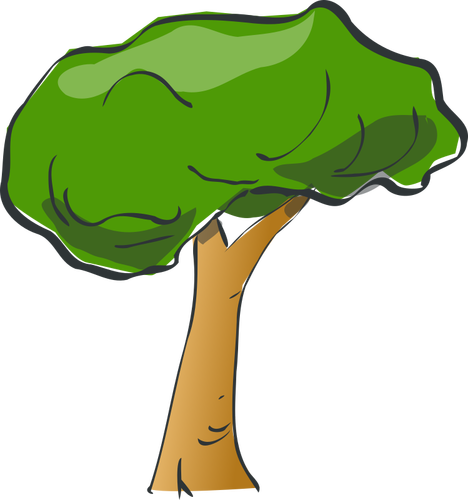 Beschriebenen Cartoon Baum