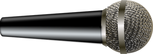 Imaginea vectorul fotorealiste metalică microfon