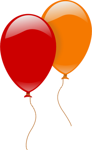 Ilustracja wektorowa dwóch pływających balonów