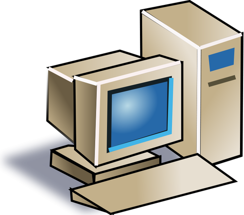Old style computer vector image