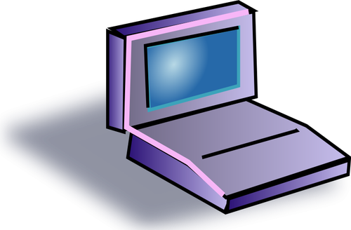 Laptop cartoon icoon vector afbeelding