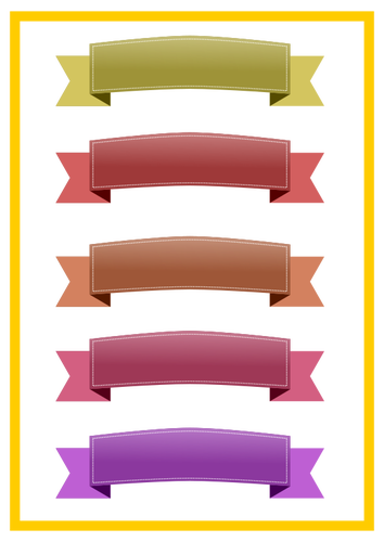 Colorful ribbons set