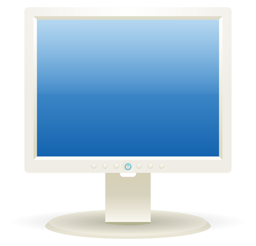 Gráficos de vetor de monitor de computador LCD