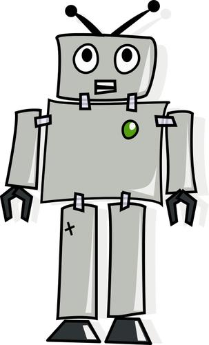 Cartoon robot vektorbild