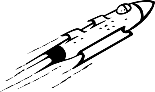 Rocket ship silhouet