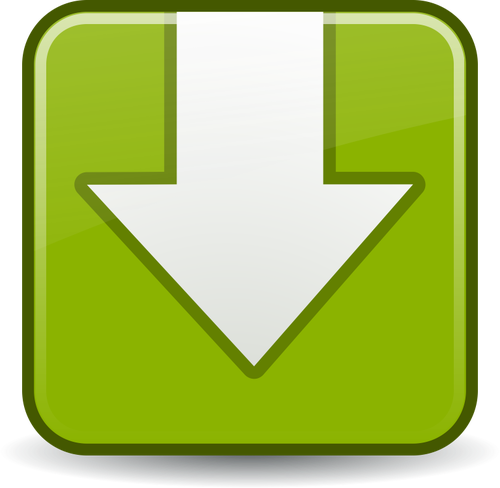 Icona di download di grafica vettoriale di quadrato verde