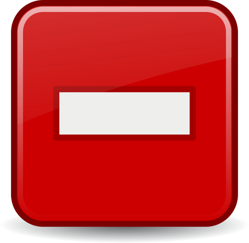 Ilustração de vermelho do botão de computador - menos