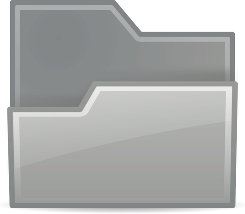Ilustrasi vektor grayscale folder icon