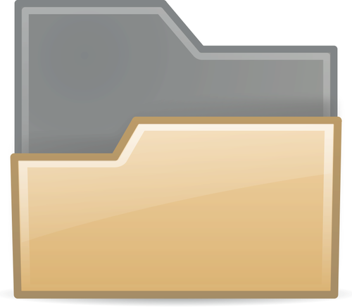 Brown folder symbol