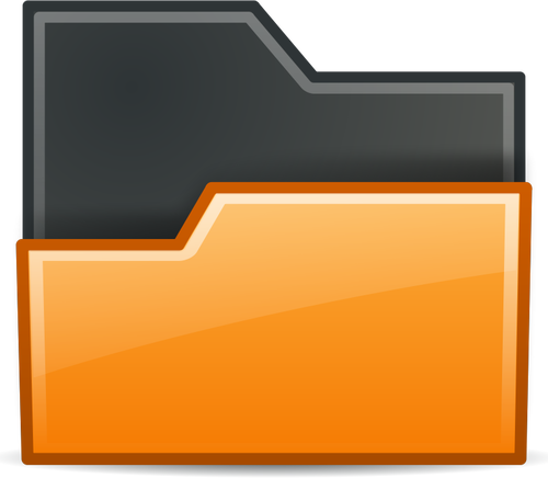 オレンジ色のファイル フォルダー