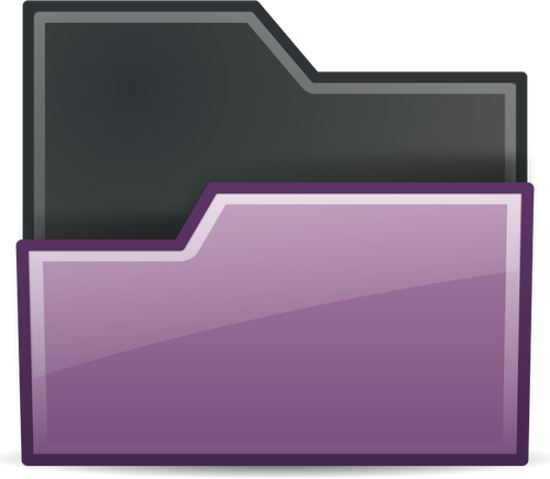 Фиолетовый открытые папки