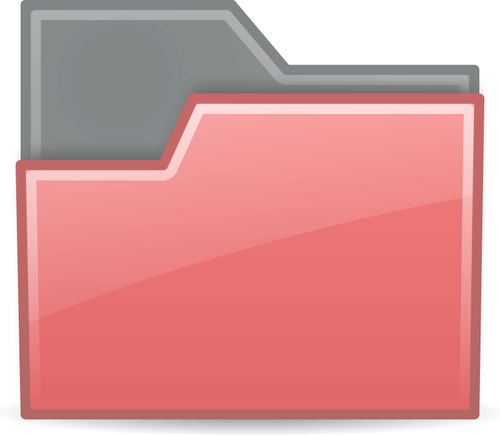 Rød mappe symbol