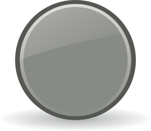 Grey shiny button vector clip art