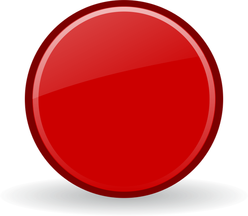 Grafika wektorowa czerwony przycisk rekord z cieniem