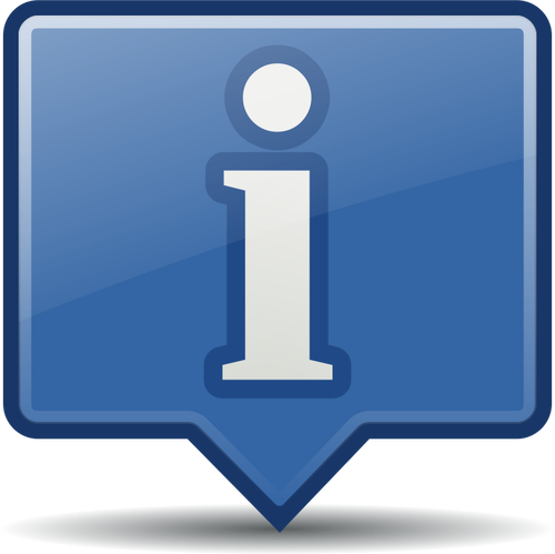 Symbol "Informationen" mit Schatten-Vektor-ClipArts