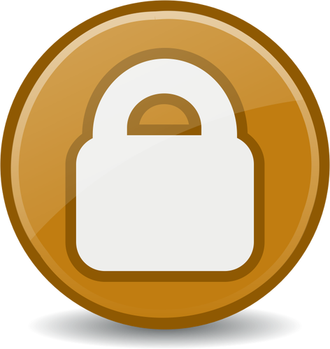 Векторное изображение значка коричневый безопасности