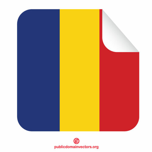 Rumensk flagg peeling klistremerke