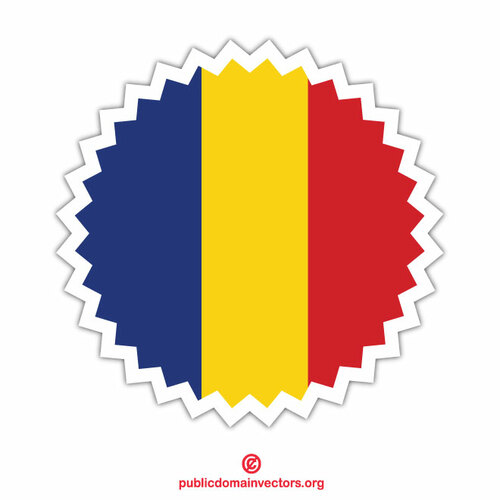 Rumensk flagg klistremerke
