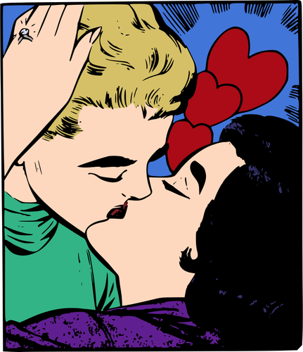Imagem de casal beijando