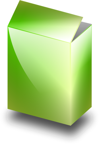 Verde de la caja en 3D vector de la imagen